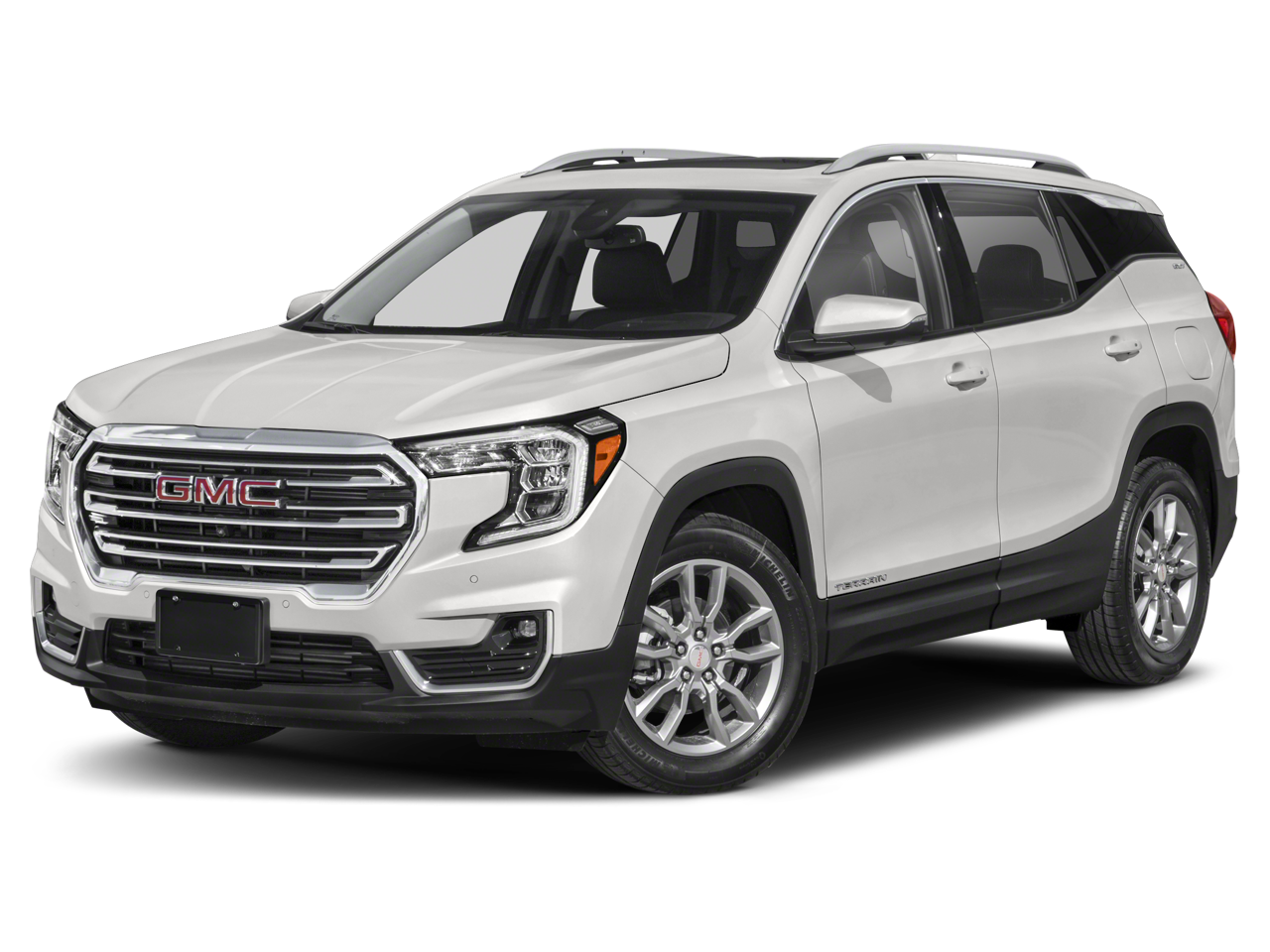 2022 GMC Terrain AT4 in Ebony Twilight Metallic — front three-quarter view