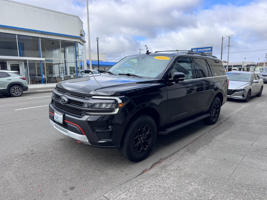 2022 Ford Expedition Timberline in Black — front three-quarter view