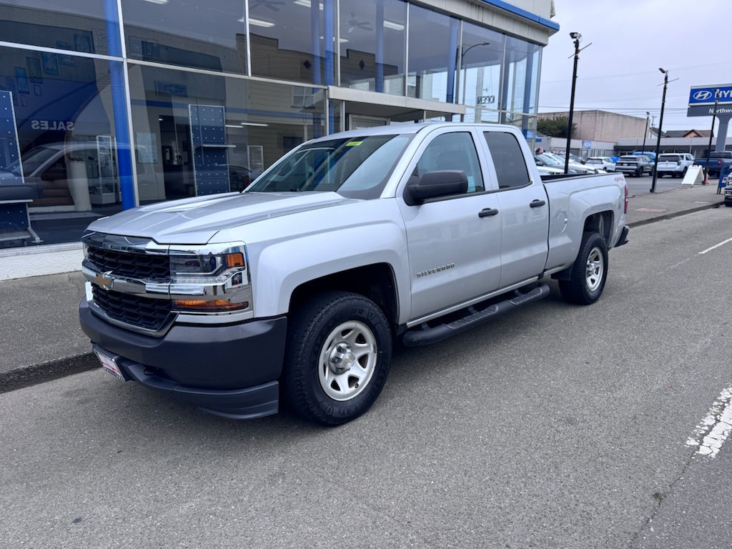 2019 Chevrolet Silverado LD Work Truck in Silver Ice Metallic — front three-quarter view